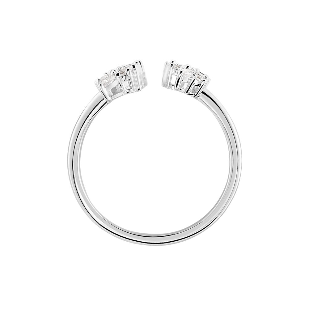 Bague Pr&eacute;cieux Flocon Argent Blanc Oxyde De Zirconium - Bijoux fantaisie Femme | Marc Orian