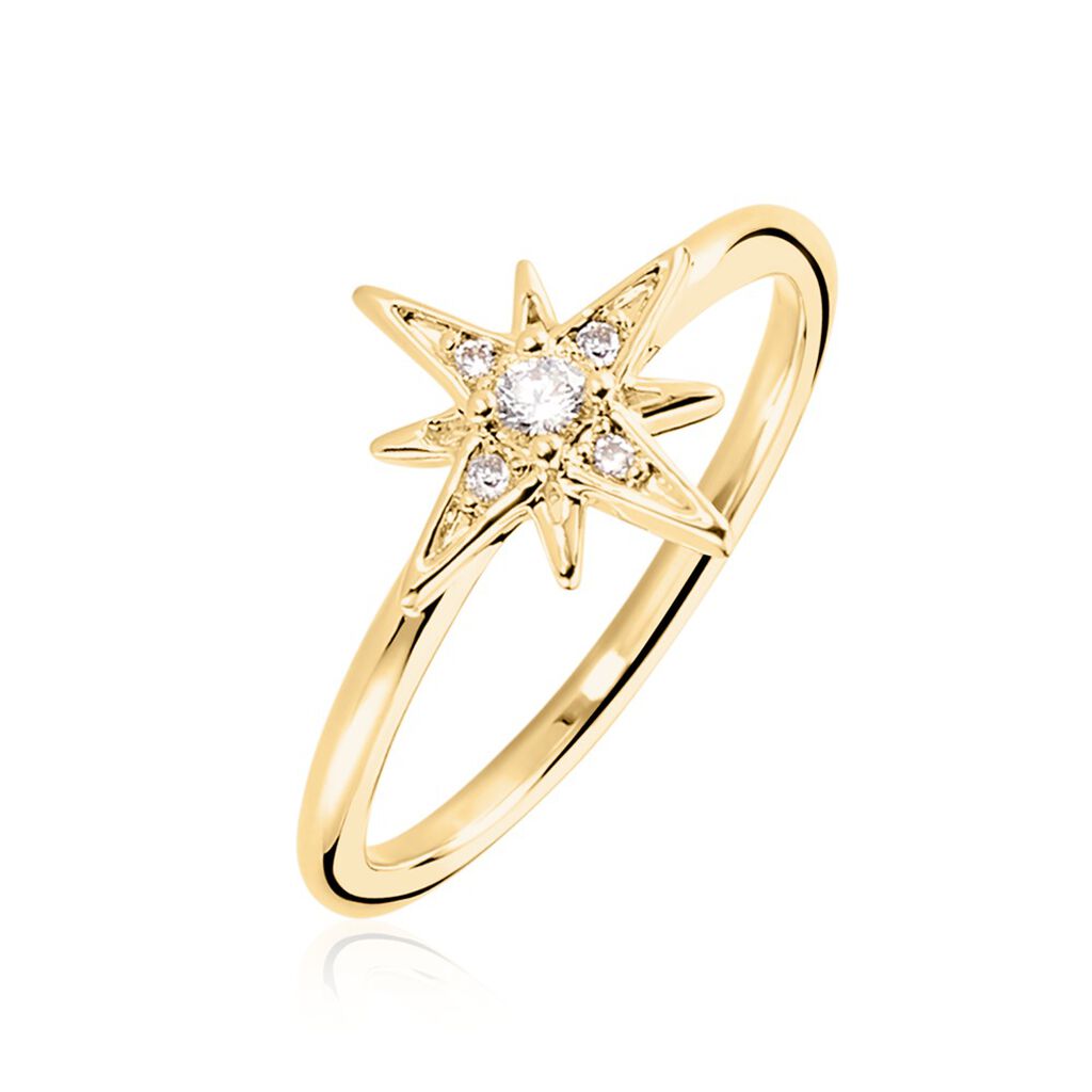 Bague Plaqué Or Jaune Luz Oxyde De Zirconium - Bagues avec pierre Femme | Marc Orian