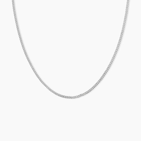 Cha&icirc;ne Imad Maille Gourmette Or Blanc - Chaines Femme | Marc Orian