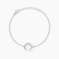Bracelet Dina Argent Blanc Céramique Et Oxyde De Zirconium