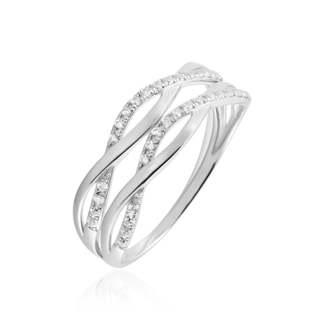 Bague Or Blanc Magdalone Oxyde De Zirconium - Bagues avec pierre Femme | Marc Orian