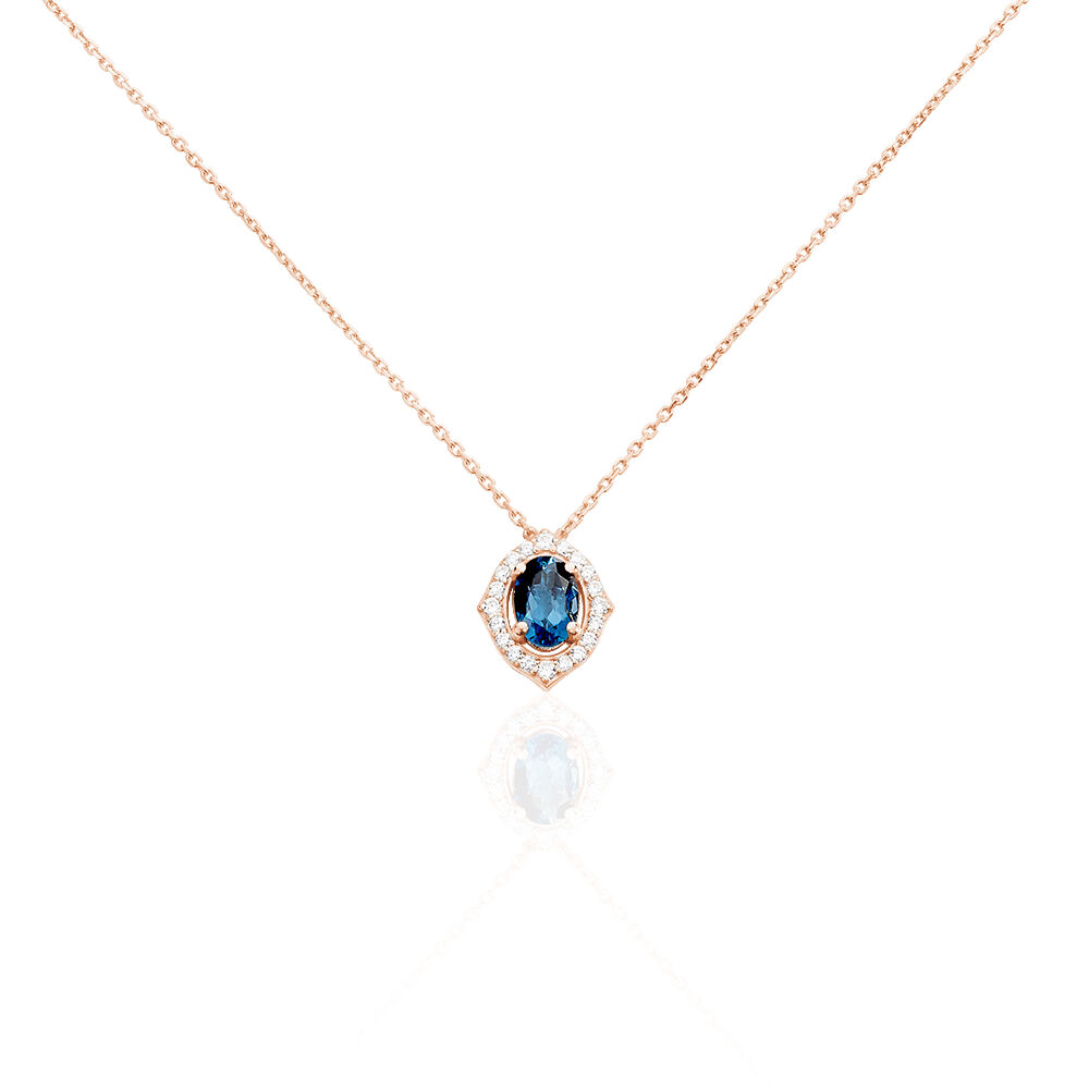 Collier Janna Or Rose Topaze Et Oxyde De Zirconium - Colliers avec pierres Femme | Marc Orian