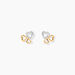 Boucles D'oreilles Puces Anne-maudae Triple Coeurs Or Bicolore - Puces Femme | Marc Orian