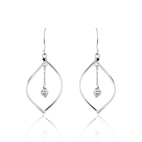 Boucles D'oreilles Pendantes Melaine Argent Blanc - Boucles d'oreilles pampille Femme | Marc Orian