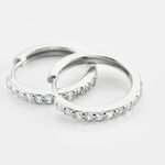 Cr&eacute;oles Classique Argent Blanc Jussi Oxyde De Zirconium - Cr&eacute;oles Femme | Marc Orian