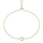 Bracelet Guess Tiny Pearly Acier Jaune Oxyde De Zirconium Perle D'Imitation - Bracelets cha&icirc;nes Femme | Marc Orian