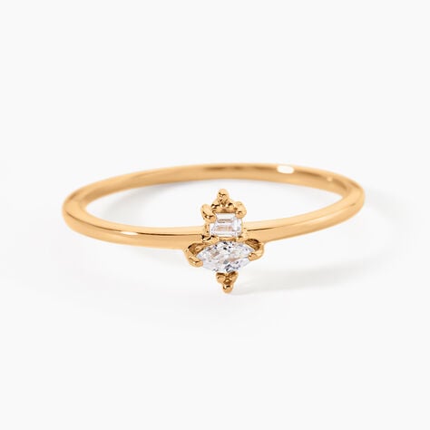 Bague &eacute;clat Perl&eacute; Plaqu&eacute; Or Oxyde De Zirconium - Bijoux fantaisie Femme | Marc Orian