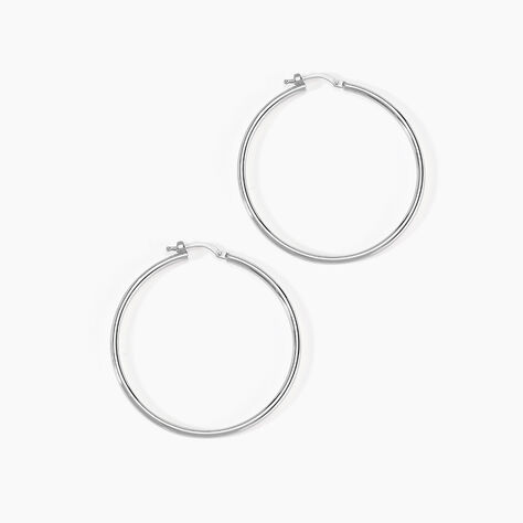 Créoles Or Blanc Rond - Créoles Femme | Marc Orian