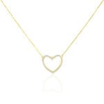 Collier Coeur Droit Or Jaune Oxyde De Zirconium - Colliers avec pierres Femme | Marc Orian