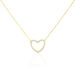 Collier Coeur Droit Or Jaune Oxyde De Zirconium - Colliers avec pierres Femme | Marc Orian