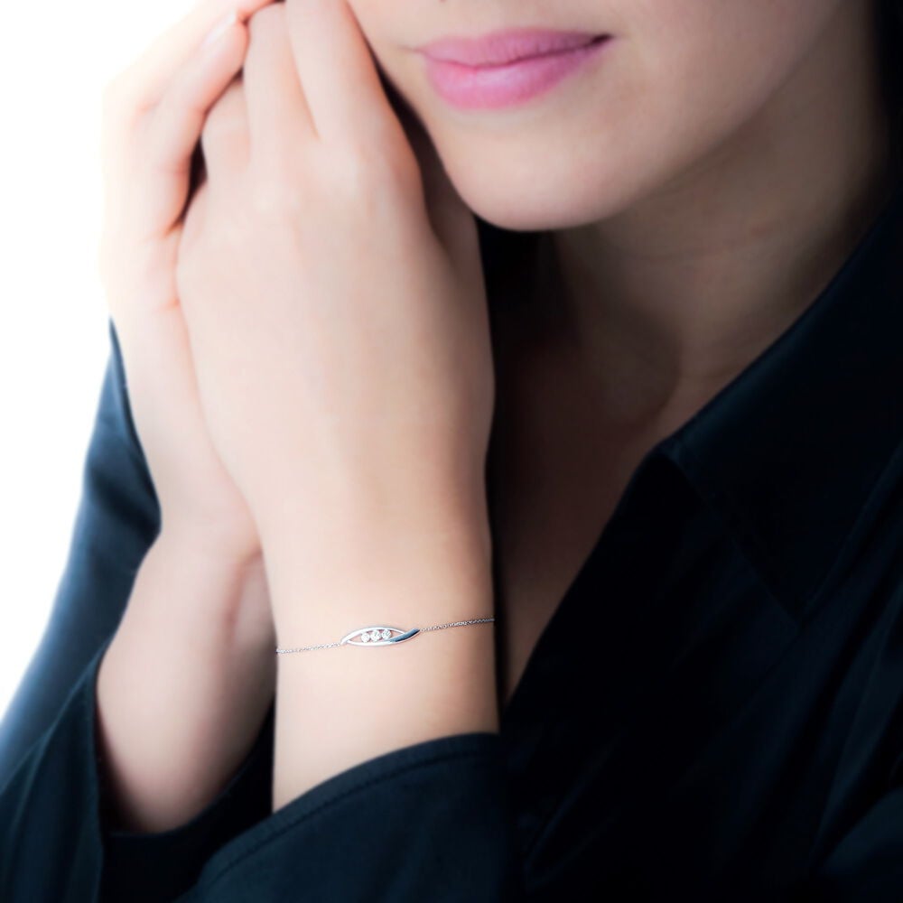 Bracelet Delphine Or Blanc Diamant - Bracelets chaînes Femme | Marc Orian