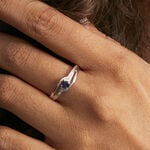 Bague Tanissia Or Blanc Saphir Et Diamant - Solitaires Femme | Marc Orian