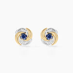 Boucles D'oreilles Puces Potentille Or Jaune Saphir - Boucles d'oreilles mariage Femme | Marc Orian