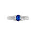 Bague Carlton Or Blanc Saphir Diamant - Solitaires Femme | Marc Orian