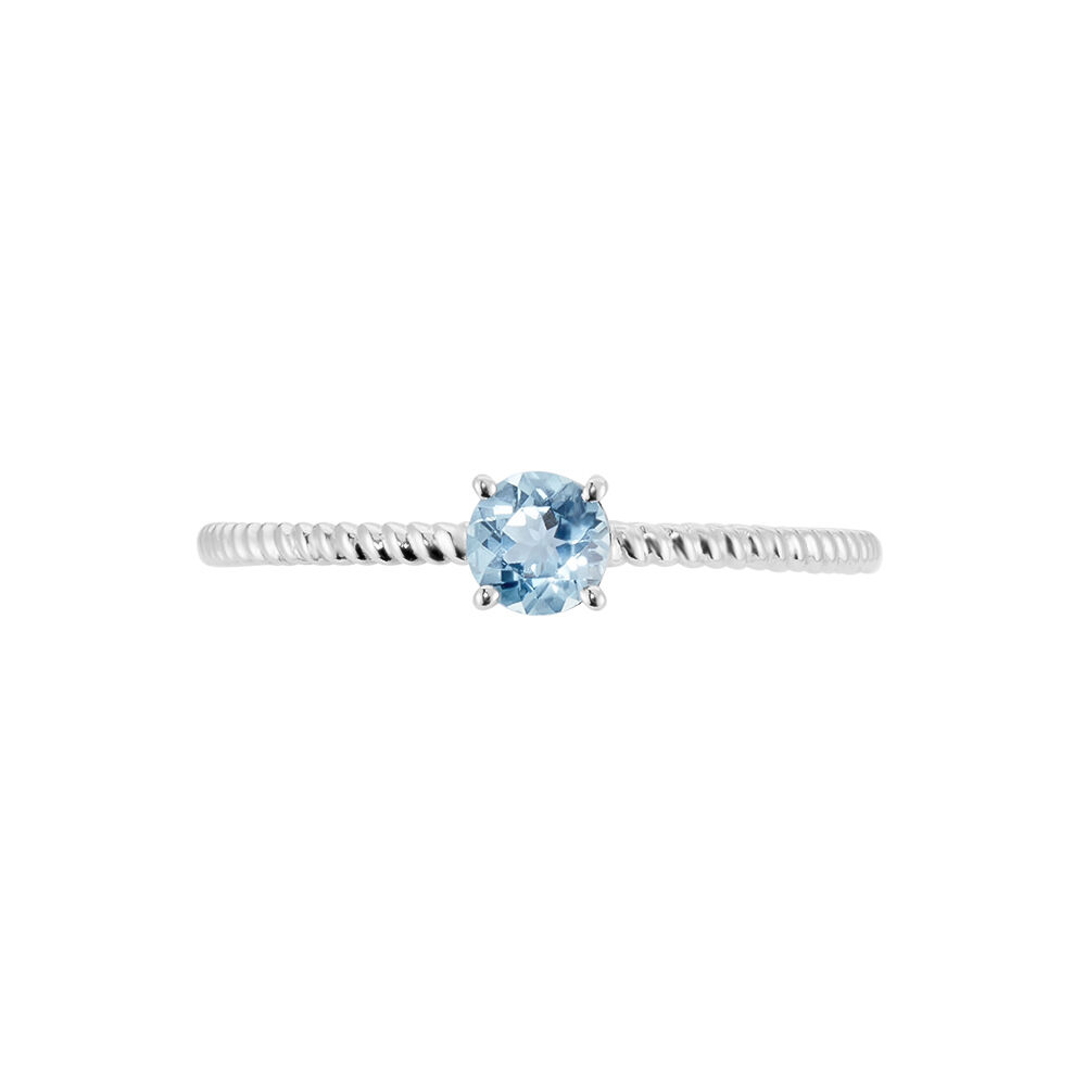 Bague Or Blanc Demi Topaze - Bagues pierres fines Femme | Marc Orian
