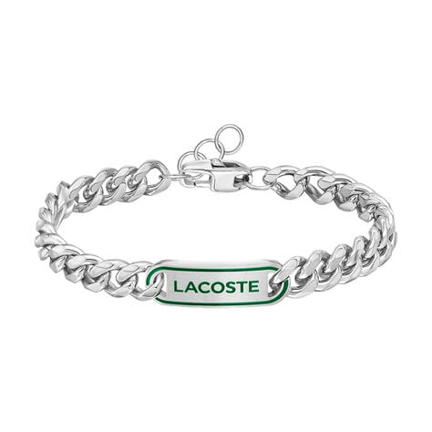 Bracelet Lacoste District Acier Blanc - Bracelets chaînes Homme | Marc Orian