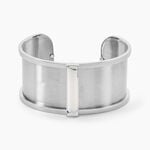 Bracelet Jonc Melvyna Acier Blanc Pierre De Synthese - Bracelets joncs Femme | Marc Orian