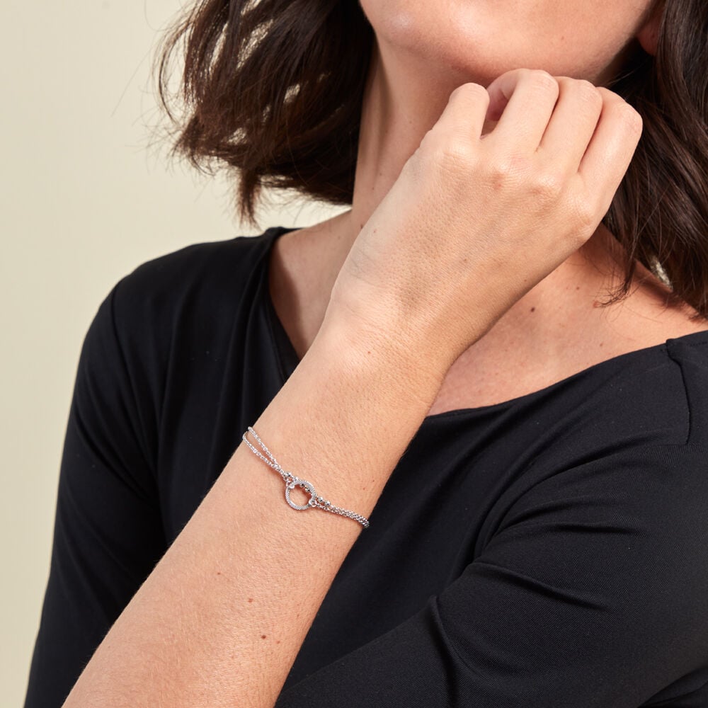 Bracelet Claramay Argent Blanc - Bracelets chaînes Femme | Marc Orian