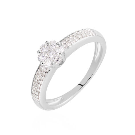 Bague Praya Or Blanc Diamant - Bagues fiançailles Femme | Marc Orian