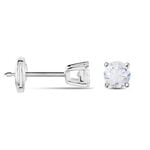 Boucles D'oreilles Puces Victoria Or Blanc Diamant - Puces Femme | Marc Orian