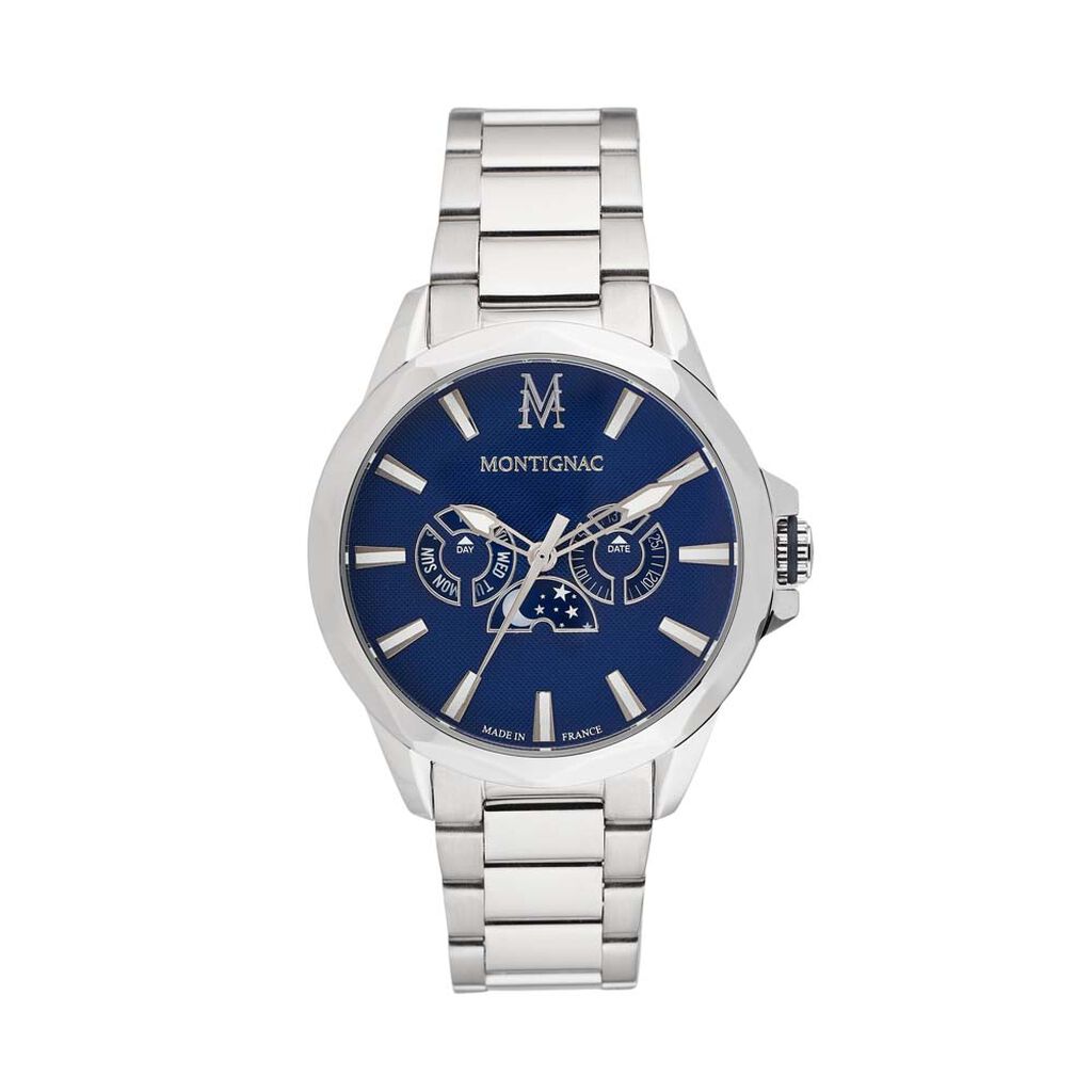 Montre Montignac Round Multifonction Bleu - Montres étanches Homme | Marc Orian