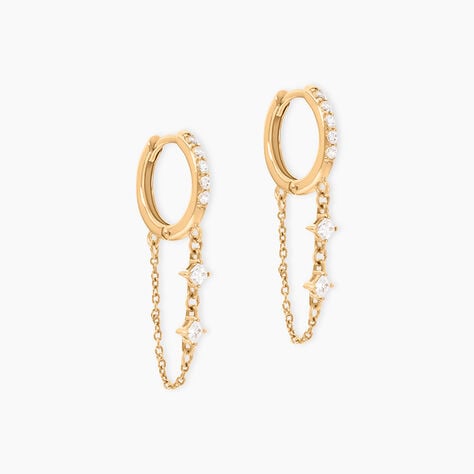 Créoles Marisol Plaqué Or Jaune Oxyde De Zirconium - Créoles Femme | Marc Orian