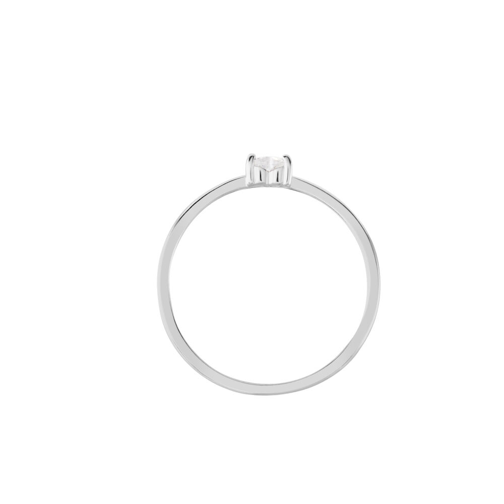 Bague Solitaire 1er Solitaire Argent Blanc Oxyde De Zirconium - Bijoux fantaisie Femme | Marc Orian