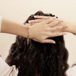 Bracelet Joice Maille Altern&eacute;e Et Godronne Or Jaune - Bracelets mailles Femme | Marc Orian