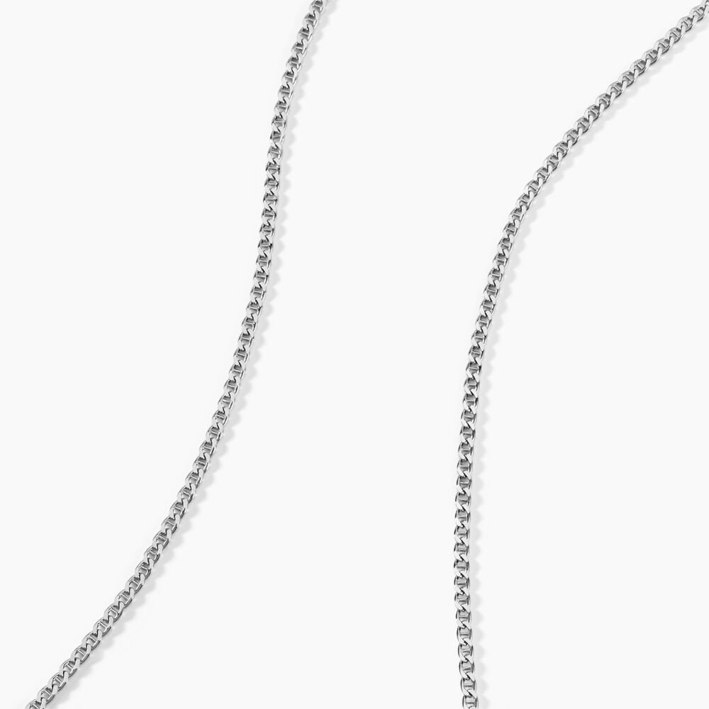 Collier Maille Piato Argent Blanc - Chaines Famille | Marc Orian