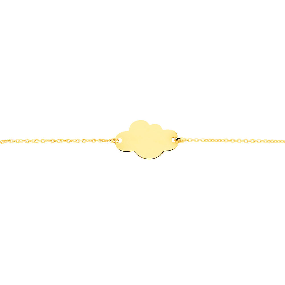 Bracelet Helenia Nuage Gravable Or Jaune - Bracelets chaînes Enfant | Marc Orian