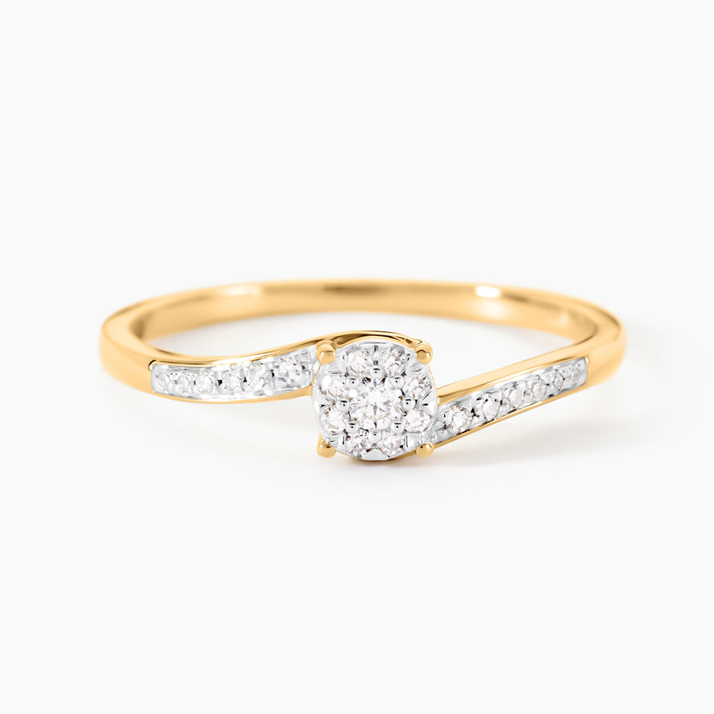 Bague Biagino Or Jaune Diamant - Solitaires Femme | Marc Orian
