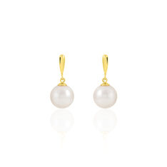 Boucles D'oreilles Pendantes Sibylle Or Jaune Perle De Culture - Boucles d'oreilles Pendantes Femme | Marc Orian
