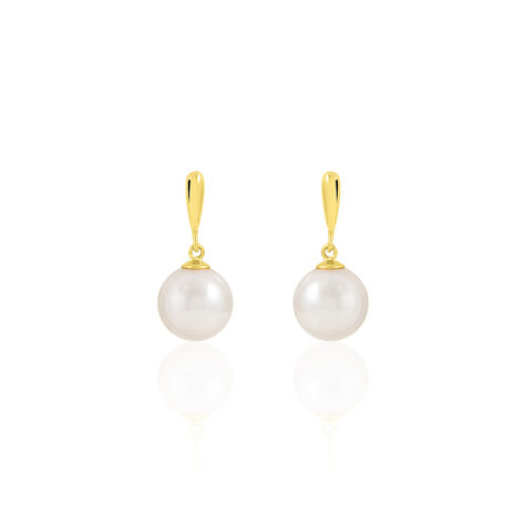 Boucles D'oreilles Pendantes Sibylle Or Jaune Perle De Culture - Boucles d'oreilles Pendantes Femme | Marc Orian
