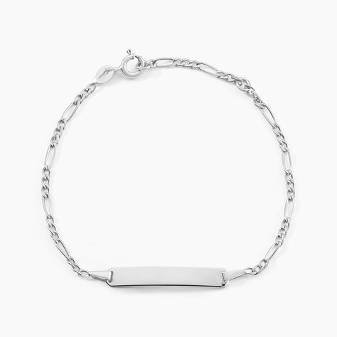 Bracelet Identit&eacute; Bebe Bartolomee Or Blanc - Gourmettes Enfant | Marc Orian