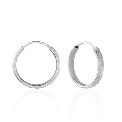 Cr&eacute;oles Argent Blanc Najiha - Cr&eacute;oles Femme | Marc Orian