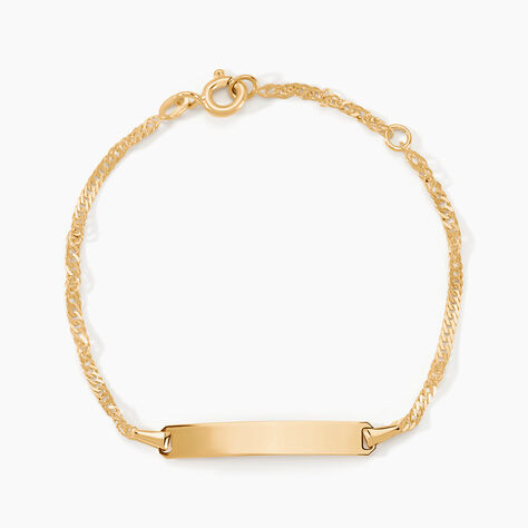 Bracelet Identité Ericka Maille Singapour Or Jaune - Gourmettes Enfant | Marc Orian