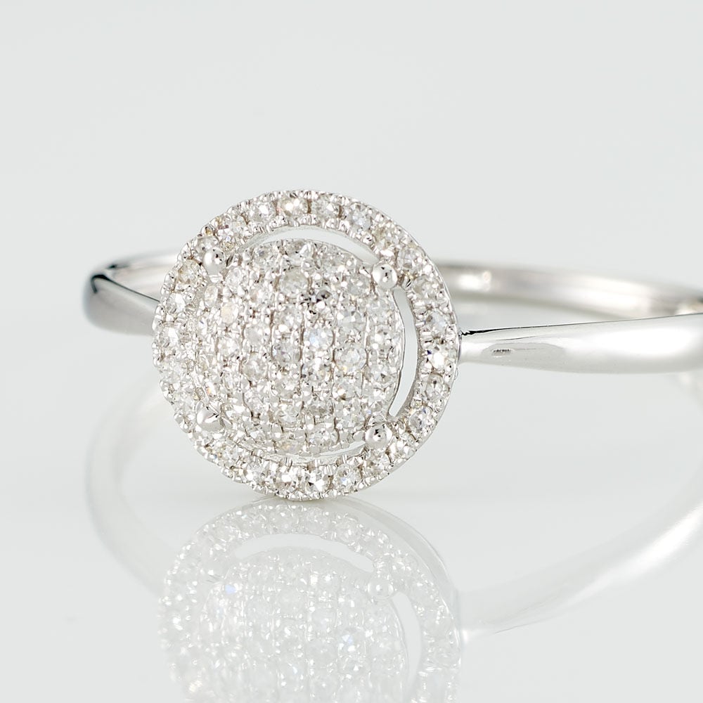 Bague Soleil D'hiver Or Blanc Diamant Divers - Bagues pierres précieuses Femme | Marc Orian