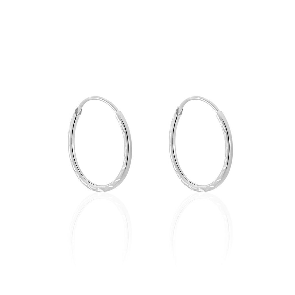 Créoles Valerina Or Blanc - Boucles d'oreilles Créoles Femme | Marc Orian