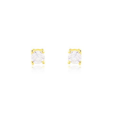 Boucles D'oreilles Puces Victoria Or Jaune Diamant - Puces Femme | Marc Orian