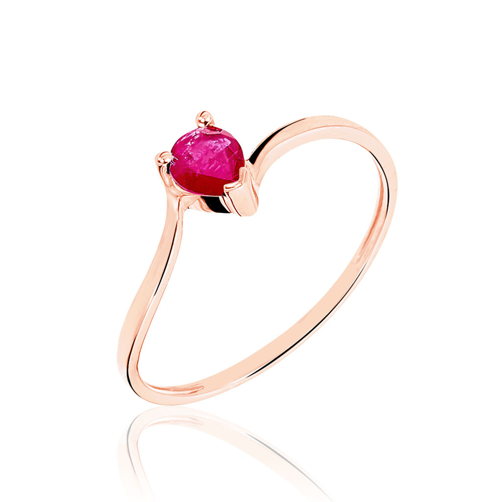 Bague Or Rose Amita Rubis - Bagues vintage Femme | Marc Orian