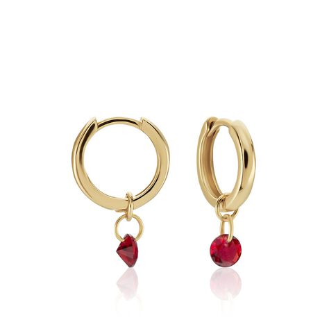 Créoles Plaqué Or Pauw Pampilles Oxydes De Zirconium - Boucles d'oreilles Créoles Femme | Marc Orian