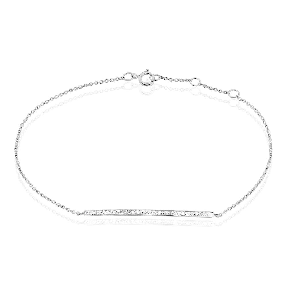 Bracelet Deniela Or Blanc Diamant - Bracelets cha&icirc;nes Femme | Marc Orian