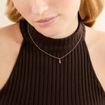 Collier Johannie Argent Dor&eacute; A L'Or 750/1000 Am&eacute;thyste Oxyde De Zirconium - Colliers avec pierres Femme | Marc Orian