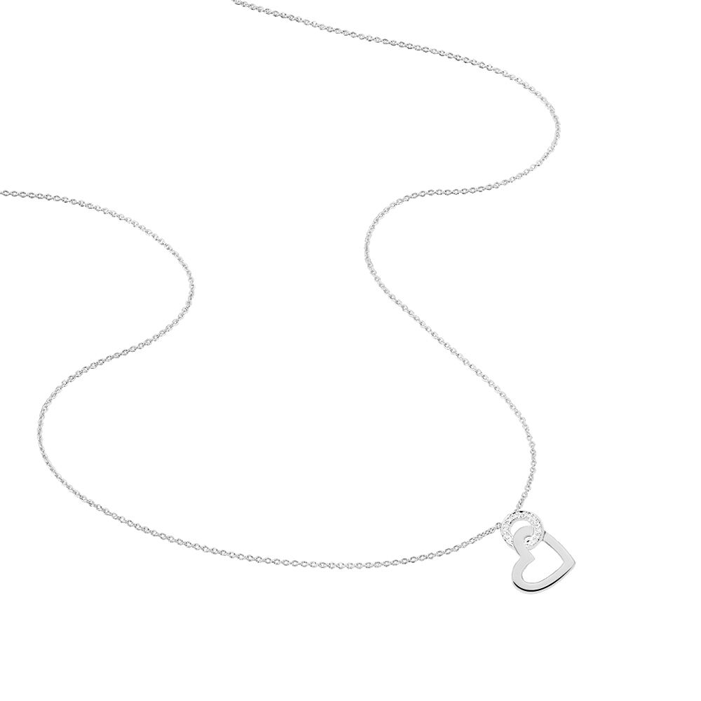 Collier Melesine Or Blanc Diamant - Colliers avec pierres Femme | Marc Orian