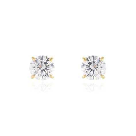 Boucles D'oreilles Puces Plaqué Or Ngonde Oxydes De Zirconium - Puces Femme | Marc Orian