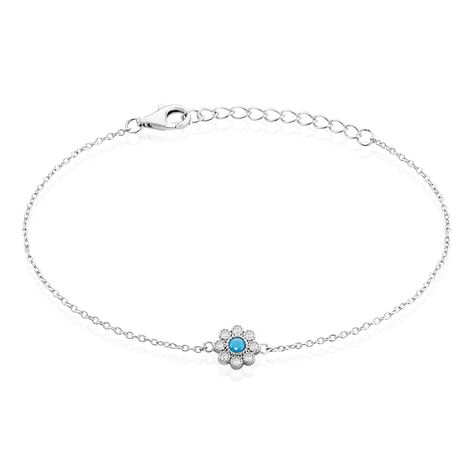 Bracelet Aurel Argent Blanc Turquoise Oxyde De Zirconium - Bracelets chaînes Femme | Marc Orian