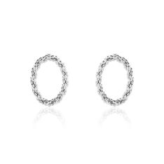 Boucles D'oreilles Puces Argent Blanc Unai - Clous d'oreilles Femme | Marc Orian