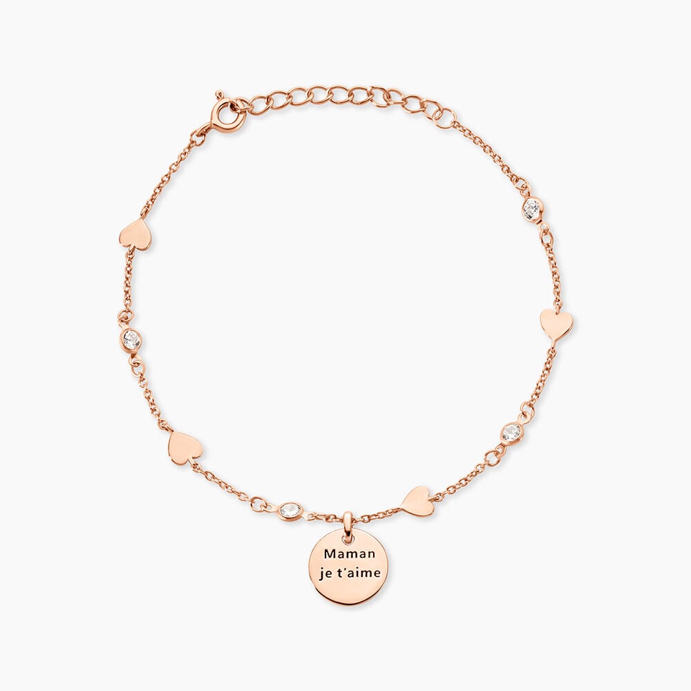Bracelet Nueva Argent Rose Oxyde De Zirconium - Bracelets Medailles Femme | Marc Orian