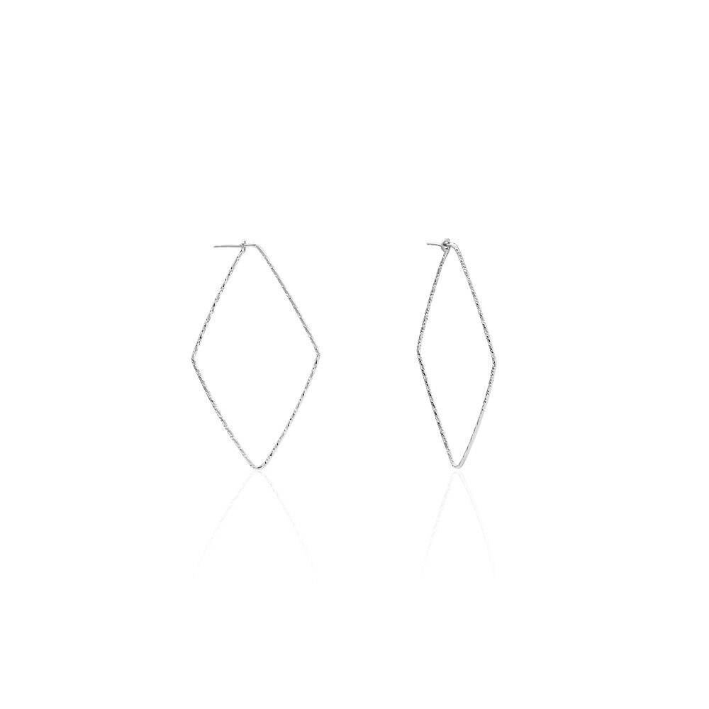 Créoles Ursula Argent Blanc - Créoles Femme | Marc Orian