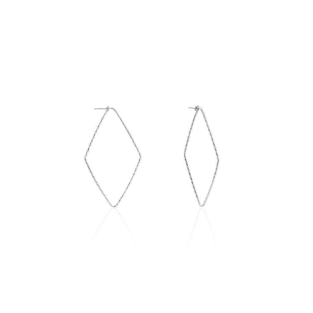 Créoles Ursula Argent Blanc - Créoles Femme | Marc Orian